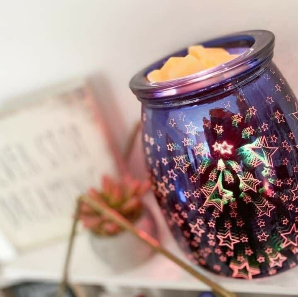 PSYCADELIC stars glass warmer